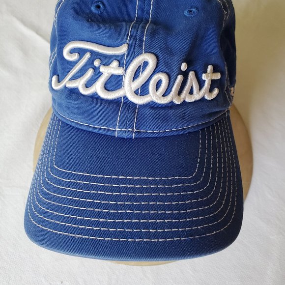 Titleist Accessories - Titleist Blue Canvas Cap FJ Pro V1 Adjustable Hat